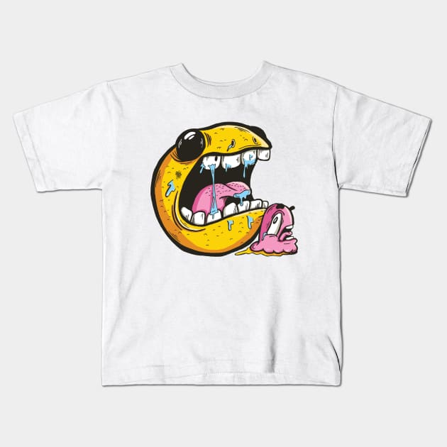 Pilled Up Pacman Kids T-Shirt by SamuelBThorne